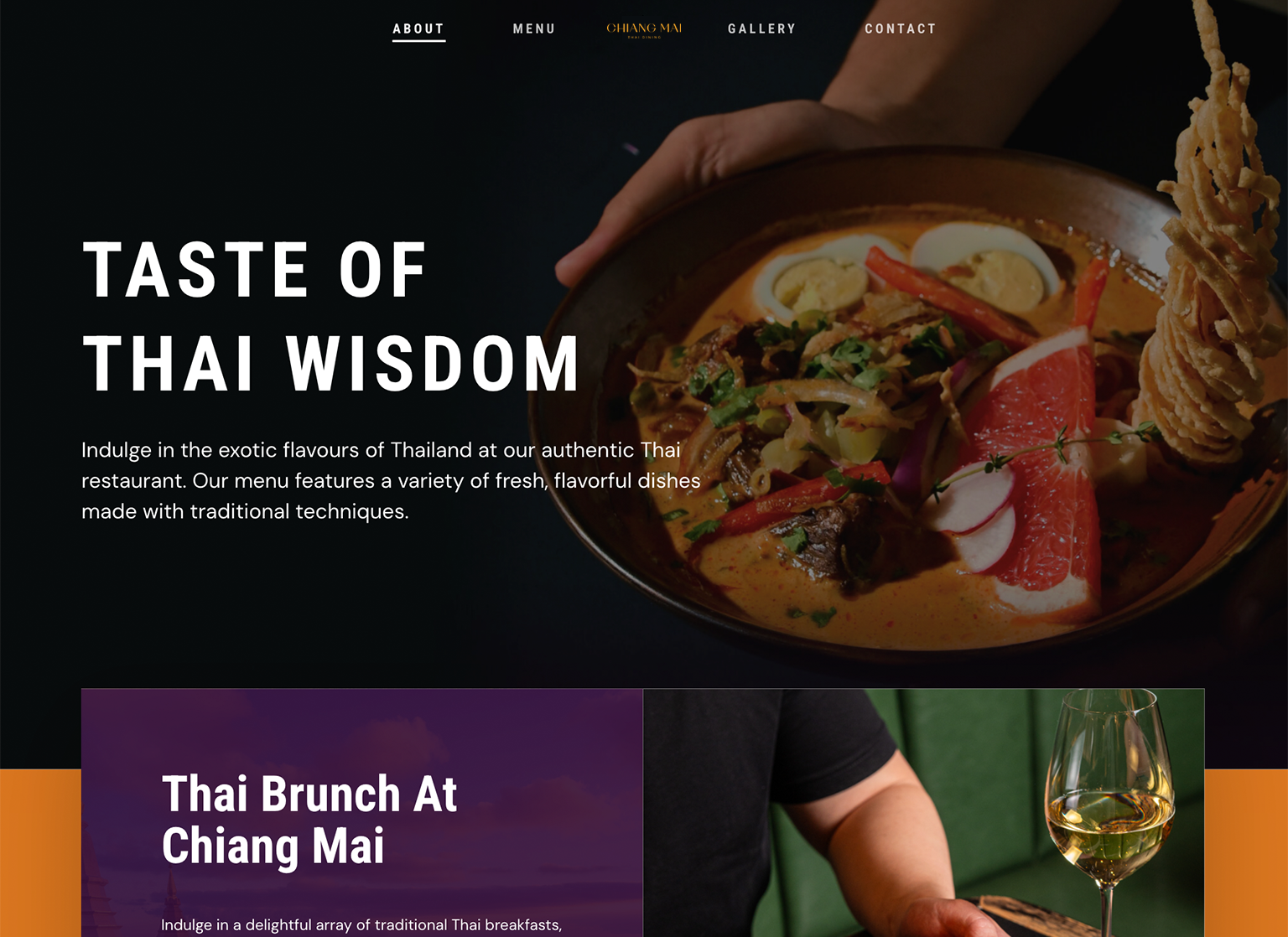 restaurant website design